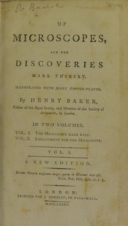 Cover of: Of microscopes, and the discoveries made thereby