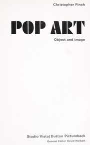 Cover of: Pop art: object and image.