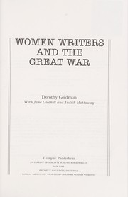 Women writers and the Great War by Dorothy Goldman