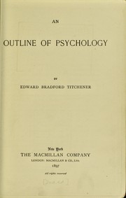 Cover of: An outline of psychology