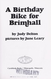 Cover of: A birthday bike for Brimhall