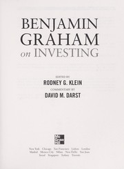 Cover of: Benjamin Graham on investing