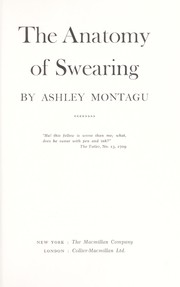 Cover of: The anatomy of swearing.