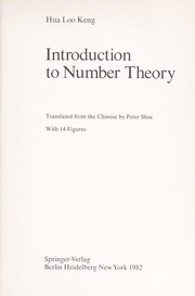Cover of: Introduction to number theory by Hua, Luogeng
