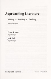 Cover of: Approaching literature: writing + reading + thinking