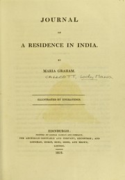 Cover of: Journal of a residence in India