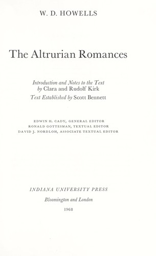 The Altrurian romances.