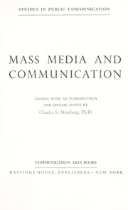 Cover of: Mass media and communication.