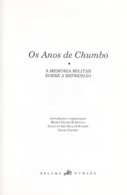 Cover of: Os anos de chumbo by Maria Celina Soares d' Araújo