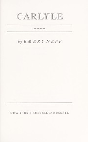 Cover of: Carlyle