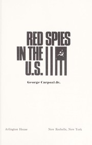Cover of: Red spies in the U.S