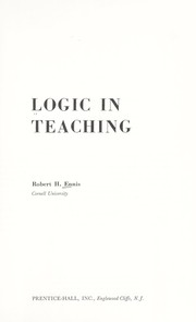 Cover of: Logic in teaching. by Robert Hugh Ennis