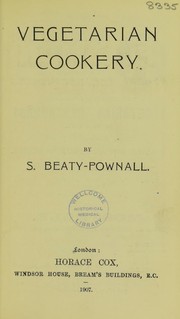 Cover of: Vegetarian cookery | S. Beaty-Pownall