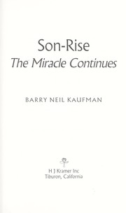 Cover of: Son-rise by Barry Neil Kaufman
