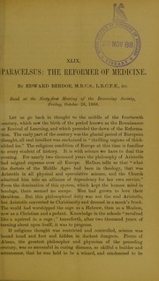 Cover of: Paracelsus: the reformer of medicine