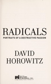 Cover of: Radicals by David Horowitz