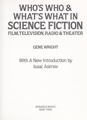 Cover of: Who's who & what's what in science fiction by Wright, Gene