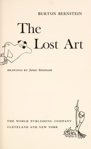 Cover of: The lost art.