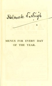 Cover of: Menus for every day of the year: with 828 recipes