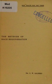 Cover of: The methods of race-regeneration