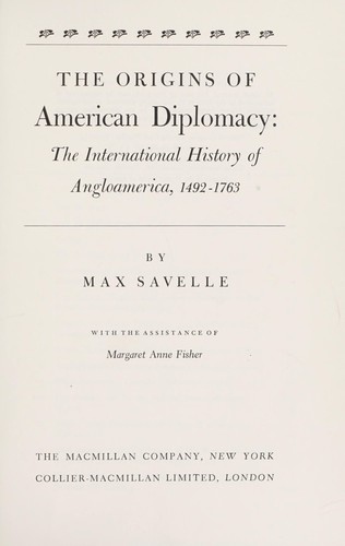 The origins of American diplomacy