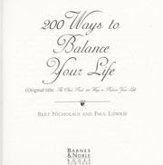 Cover of: 200 ways to balance your life