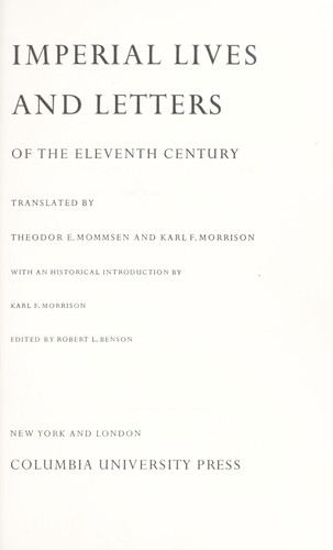 Imperial lives and letters of the eleventh century.