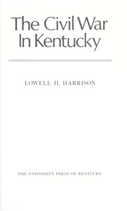 Cover of: The Civil War in Kentucky