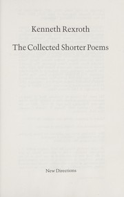 Cover of: The collected shorter poems.