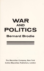 Cover of: War and politics