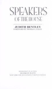 Cover of: Speakers of the House