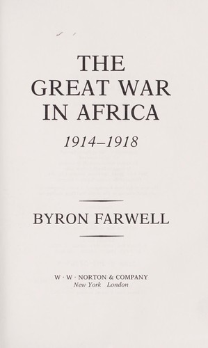 The Great War in Africa, 1914-1918