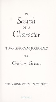 Cover of: In search of a character: two African journals