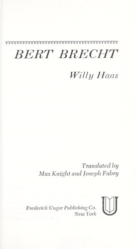 Bert Brecht.