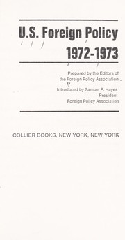 Cover of: Foreign policy priorities, 1970-1971.