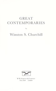 Great contemporaries by Winston S. Churchill