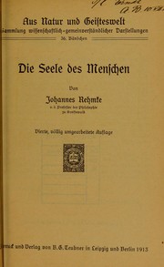 Cover of: Die Seele des Menschen