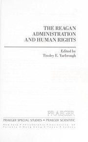 Cover of: The Reagan administration and human rights