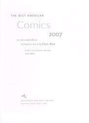 Cover of: The best American comics 2007