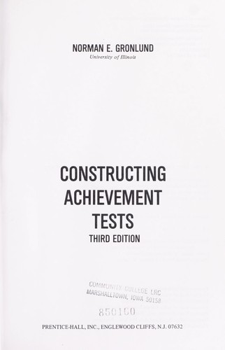 Constructing achievement tests