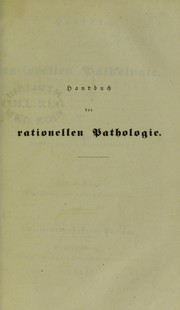 Cover of: Handbuch der rationellen Pathologie