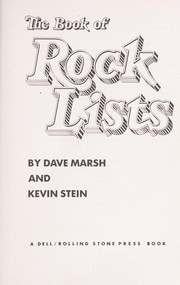 Cover of: The book of rock lists
