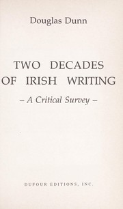 Cover of: Two decades of Irish writing: a critical survey