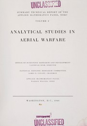 Cover of: Analytical studies in aerial warfare
