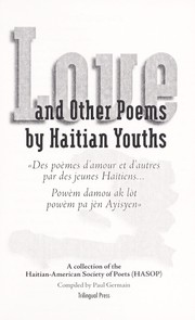 Cover of: Love and other poems by Haitian youths = by Paul Germain