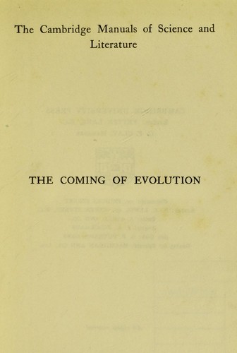 The coming of evolution