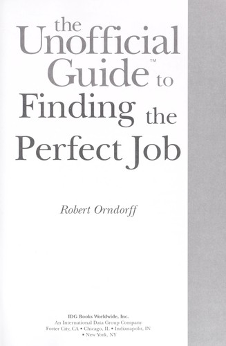 The unofficial guide to finding the perfect job
