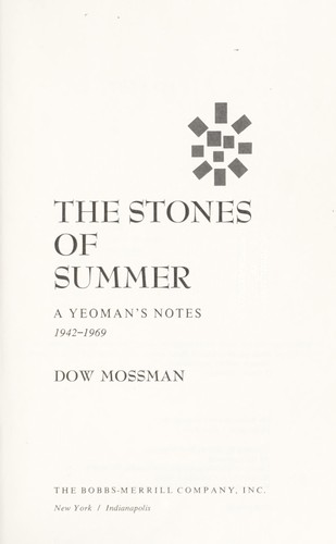 The stones of summer