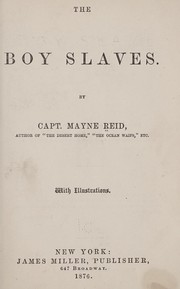Cover of: The boy slaves.