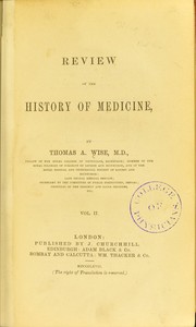 Cover of: Review of the history of medicine